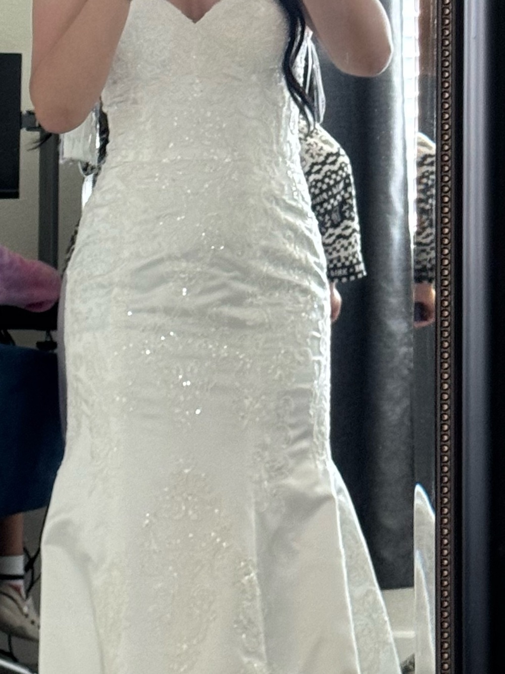 Oleg Cassini Beaded Mermaid Wedding Dress